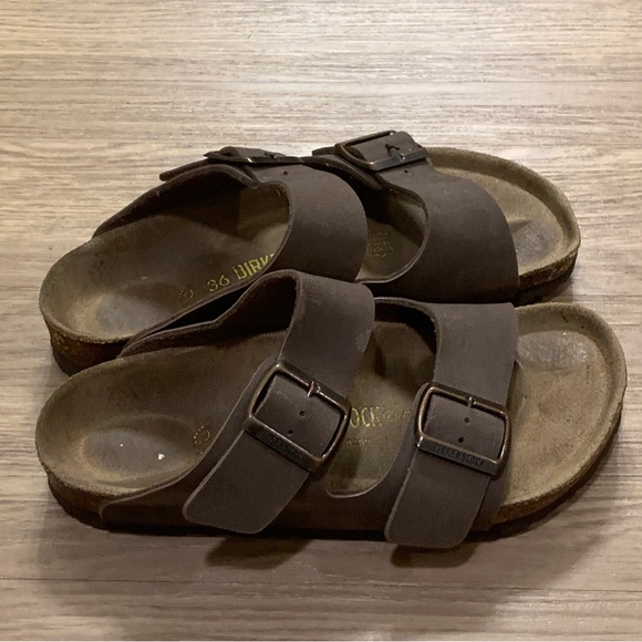 Birkenstock Arizona Birko-Flop Slide Sandal Brown Size 36 - Picture 5 of 14